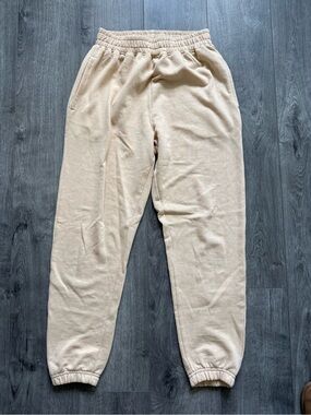 Missguided Petite Cream Ribbed Lounge Sweatpants
